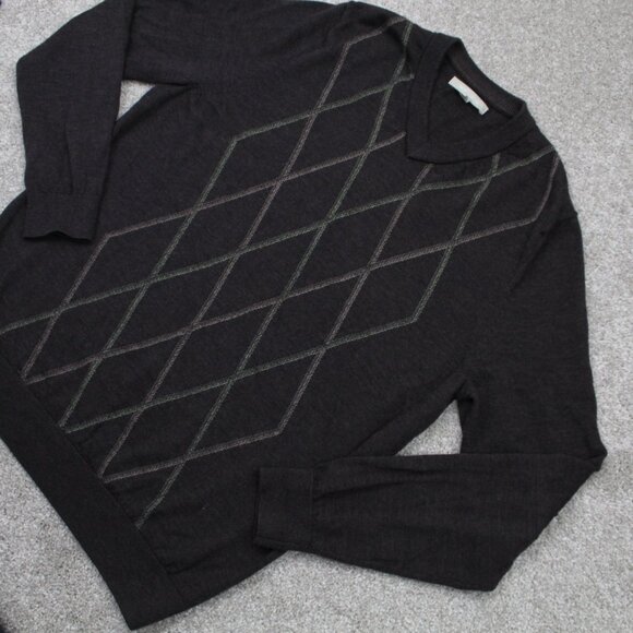 Nordstrom Sweater Adult Large Brown V-Neck Extra Fine Merino Wool L/S Sweatshirt - Picture 3 of 12